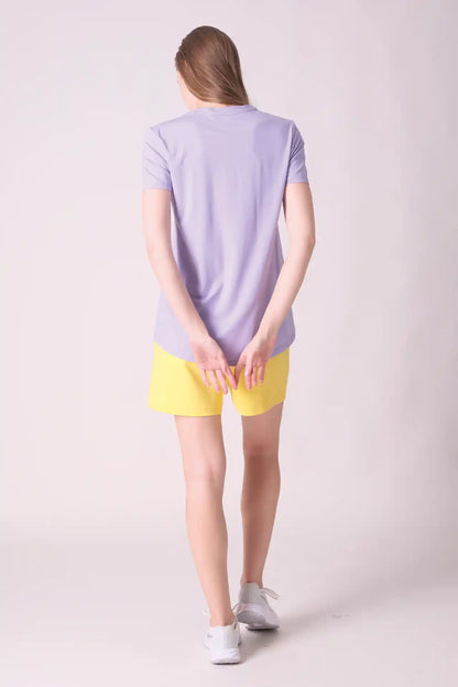 SPWJ0430 - Women's Essential Back Curve Crewneck Tee - Lavender