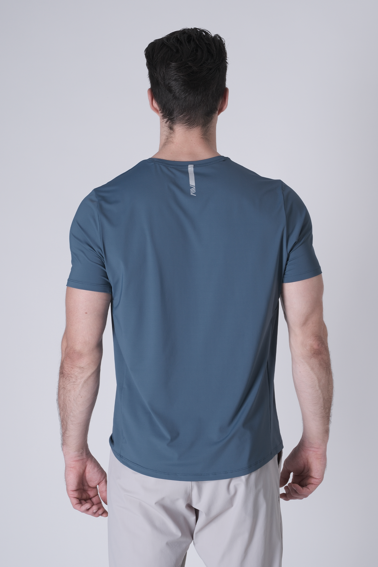 SPJ0437 - Ultra 4-Way Stretch Nylon Short Sleeve Training Tee - Ash Blue