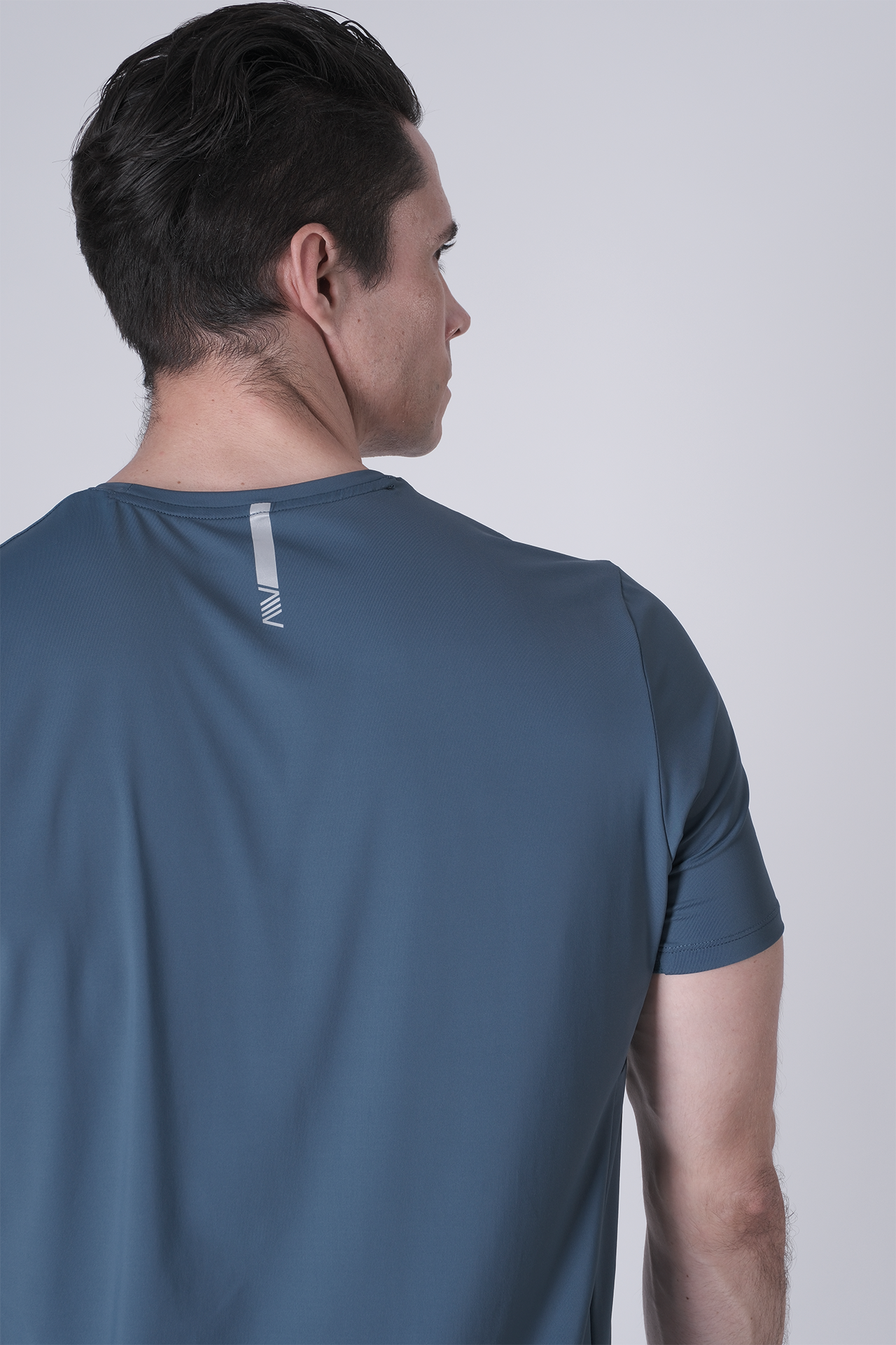 SPJ0437 - Ultra 4-Way Stretch Nylon Short Sleeve Training Tee - Ash Blue
