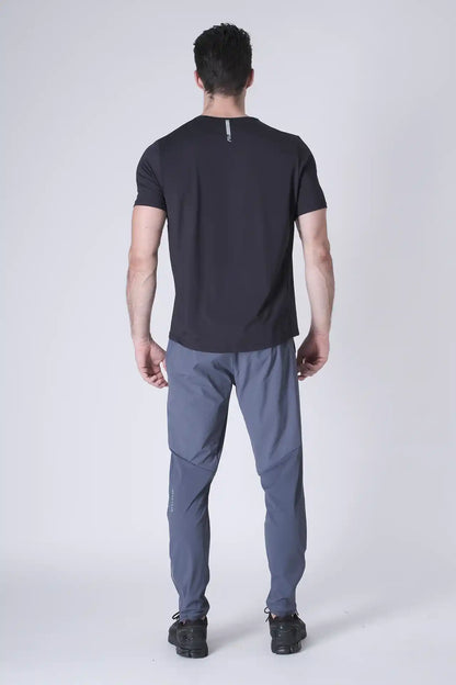 SPJ0437 - Ultra 4-Way Stretch Nylon Workout Short Sleeve Training Tee - Navy