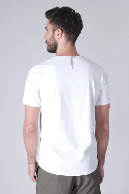 SPJ0437 - Ultra 4-Way Stretch Nylon Short Sleeve Training Tee - White