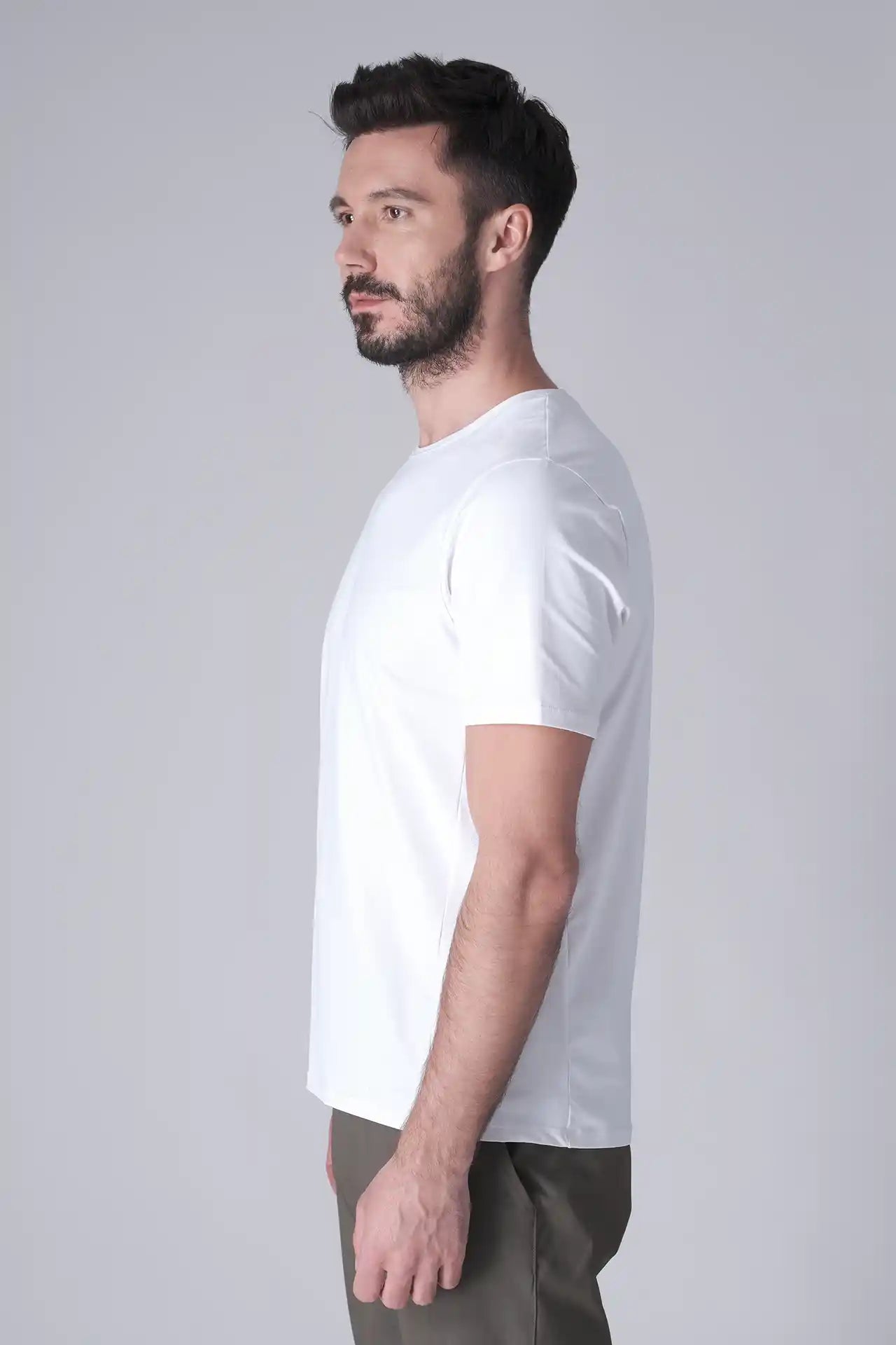 SPJ0437 - Ultra 4-Way Stretch Nylon Short Sleeve Training Tee - White