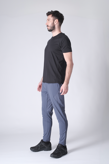 SPJ0438 - Ultra 4-Way Stretch Nylon Raglan Sleeve Training Tee - Black