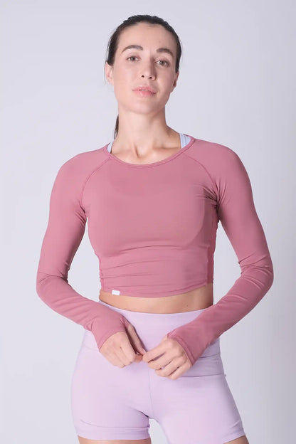 SPWJ0441 - Women's Performance Thumbholes Top - Rose