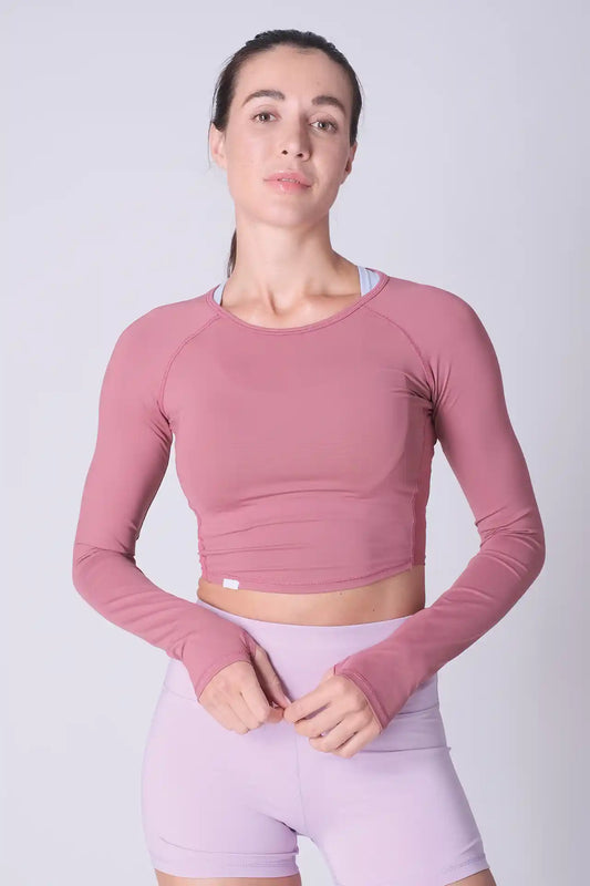 SPWJ0441 - Women's Performance Thumbholes Top - Rose