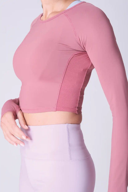 SPWJ0441 - Women's Performance Thumbholes Top - Rose