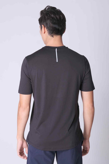 SPJ0442 - Quick-Dry Stretch Apex Running Tee - Black