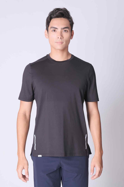 SPJ0442 - Quick-Dry Stretch Apex Running Tee - Black