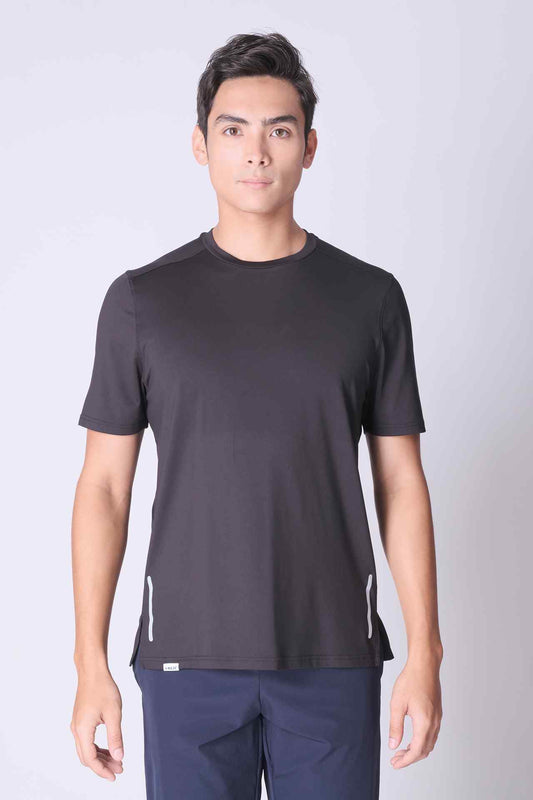 SPJ0442 - Quick-Dry Stretch Apex Running Tee - Black