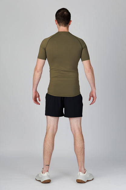 SPJ0458 - Tight Fit Ultra 4-Way Stretch Raglan Sleeve Training Tee - Army
