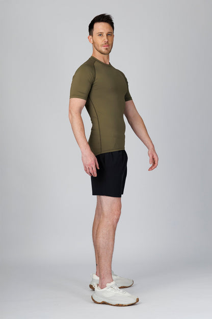 SPJ0458 - Tight Fit Ultra 4-Way Stretch Raglan Sleeve Training Tee - Army