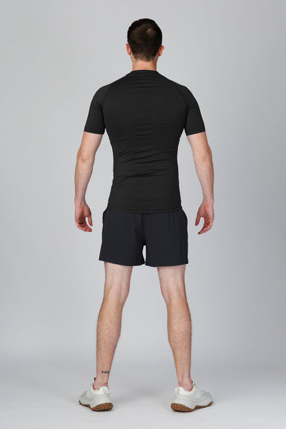 SPJ0458 - Tight Fit Ultra 4-Way Stretch Raglan Sleeve Training Tee - Black