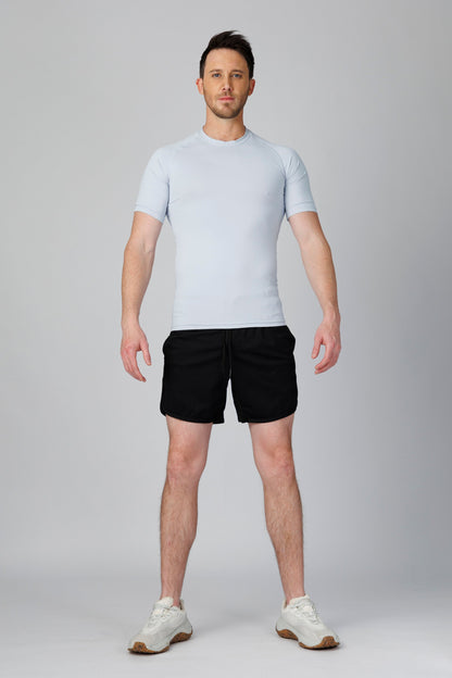 SPJ0458 - Tight Fit Ultra 4-Way Stretch Raglan Sleeve Training Tee - Light Grey