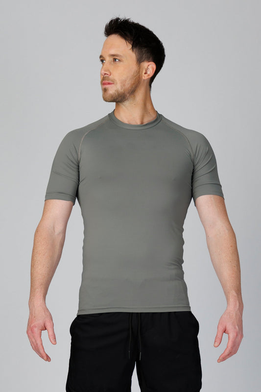 SPJ0458 - Tight Fit Ultra 4-Way Stretch Raglan Sleeve Training Tee - Mid Grey