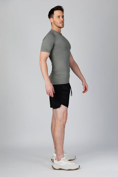 SPJ0458 - Tight Fit Ultra 4-Way Stretch Raglan Sleeve Training Tee - Mid Grey