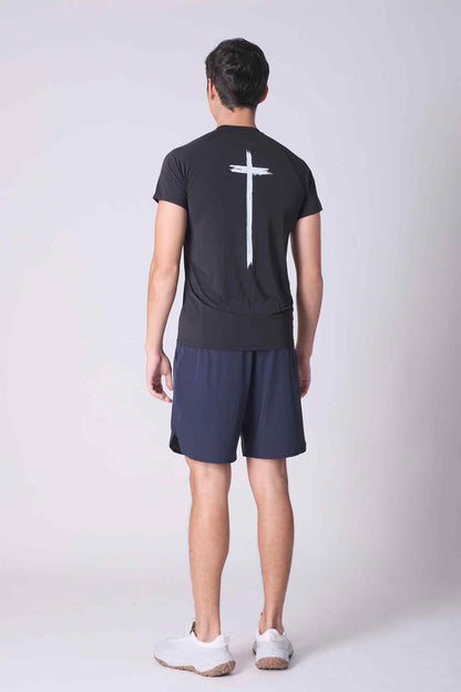 SPJ0459 - Cool Touch Stretch Nylon Mesh Training Tee - Black