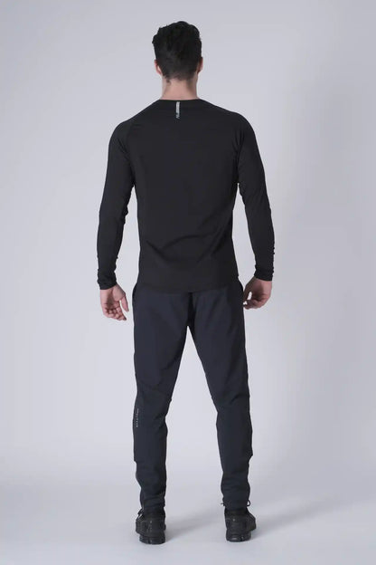 SPJ0467 - Ultra 4-Way Stretch Nylon Raglan Long Sleeve Training Tee - Black