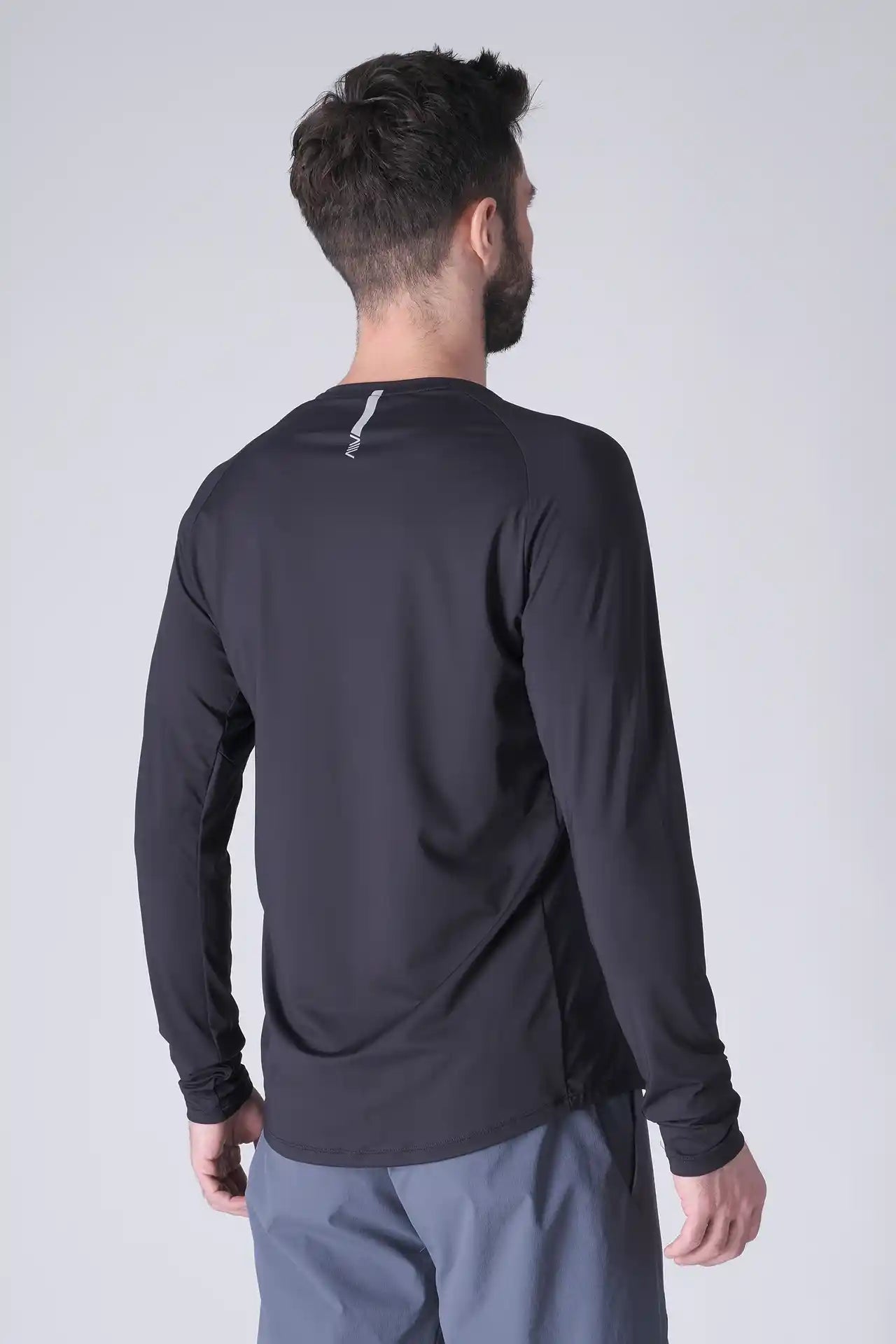 SPJ0467 - Ultra 4-Way Stretch Nylon Raglan Long Sleeve Training Tee - Navy