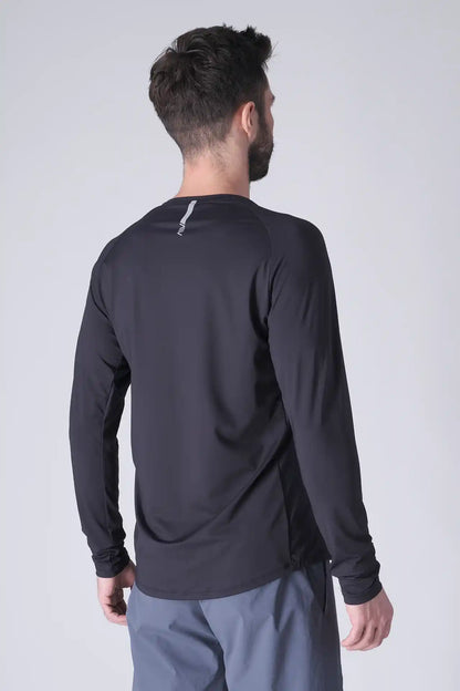 SPJ0467 - Ultra 4-Way Stretch Nylon Raglan Long Sleeve Training Tee - Navy