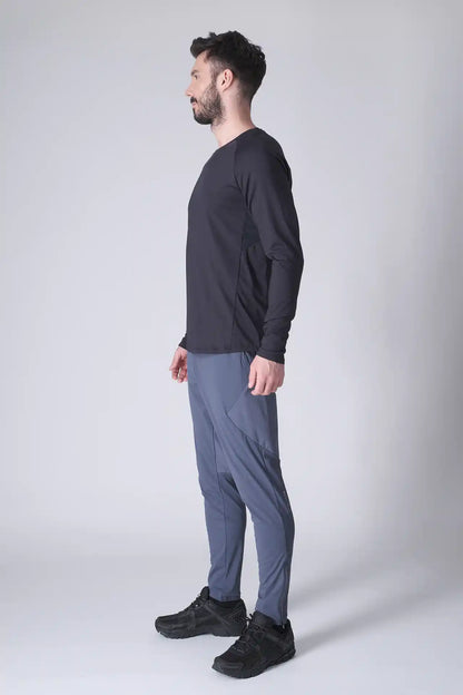 SPJ0467 - Ultra 4-Way Stretch Nylon Raglan Long Sleeve Training Tee - Navy