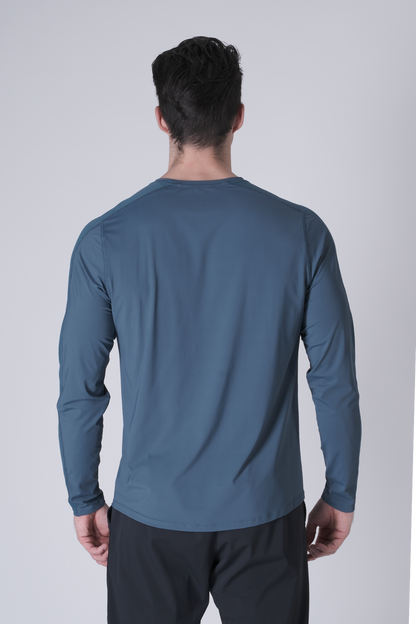 SPJ0468 - Ultra 4-Way Stretch Nylon Long Sleeve Training Tee - Ash Blue
