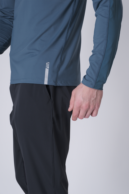 SPJ0468 - Ultra 4-Way Stretch Nylon Long Sleeve Training Tee - Ash Blue