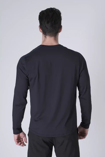 SPJ0468 - Ultra 4-Way Stretch Nylon Long Sleeve Training Tee - Navy