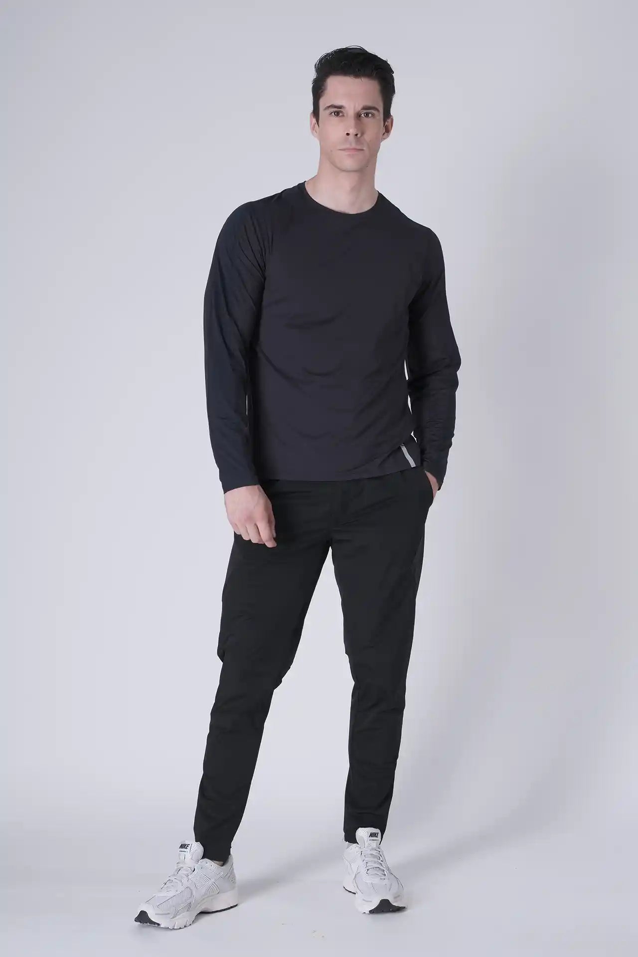 SPJ0468 - Ultra 4-Way Stretch Nylon Long Sleeve Training Tee - Navy