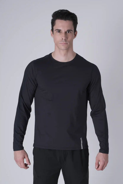 SPJ0468 - Ultra 4-Way Stretch Nylon Long Sleeve Training Tee - Navy