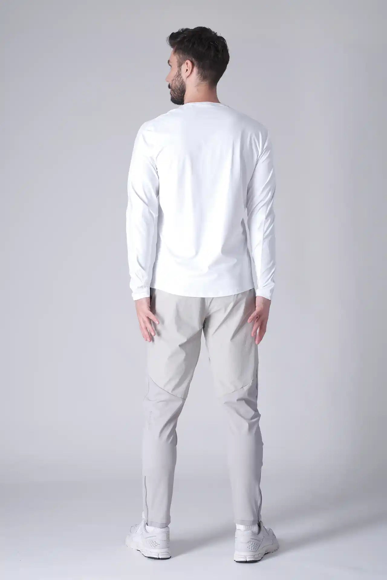 SPJ0468 - Ultra 4-Way Stretch Nylon Long Sleeve Training Tee - White