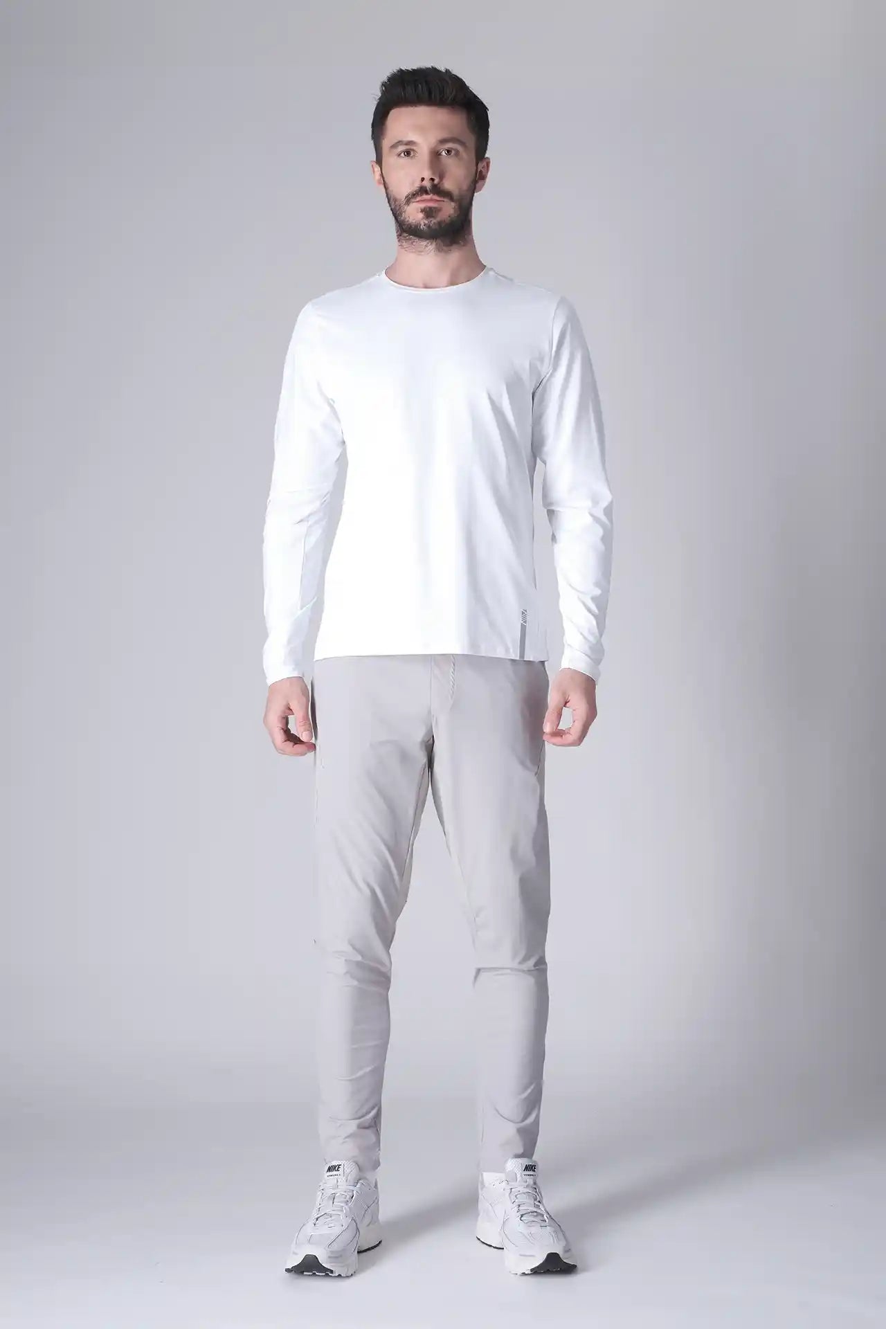 SPJ0468 - Ultra 4-Way Stretch Nylon Long Sleeve Training Tee - White