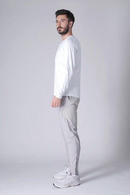 SPJ0468 - Ultra 4-Way Stretch Nylon Long Sleeve Training Tee - White