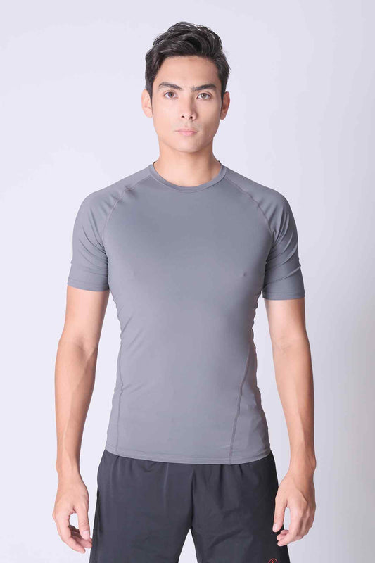 SPJ0458 - Tight Fit Ultra 4-Way Stretch Raglan Sleeve Training Tee - Grey