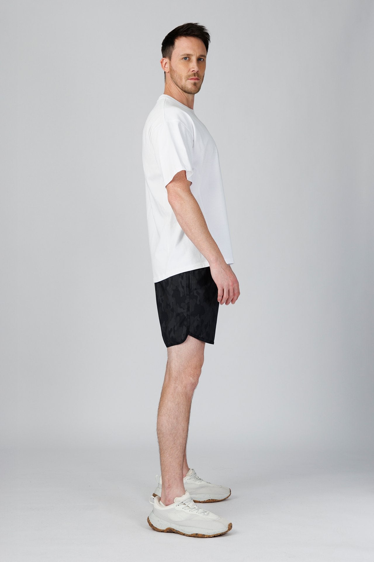 SPJ0493 - Relaxed Fit Crewneck Finest Cotton Training Tee - White