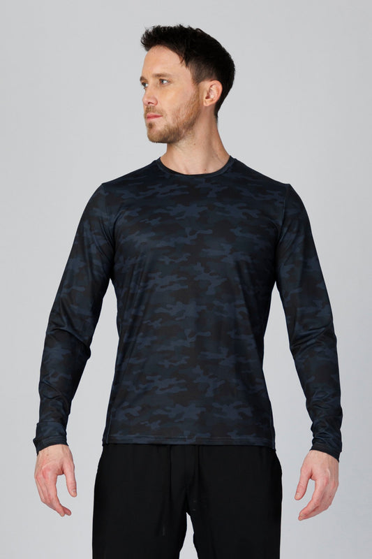 SPJ0509 - Quick-Dry UPF50+ 4-Way Stretch Long Sleeve Performance Tee - Digital Camo