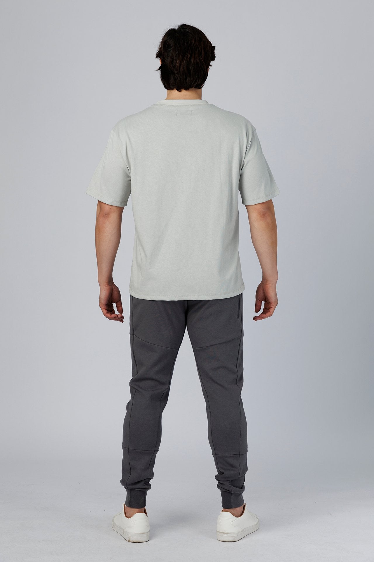 SPH0047 - Ultra Soft Cotton Blend Interlock Back Zip Pocket Joggers 29” - Mid Grey