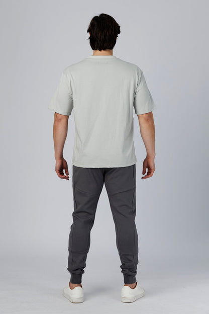SPH0047 - Ultra Soft Cotton Blend Interlock Back Zip Pocket Joggers 29” - Mid Grey