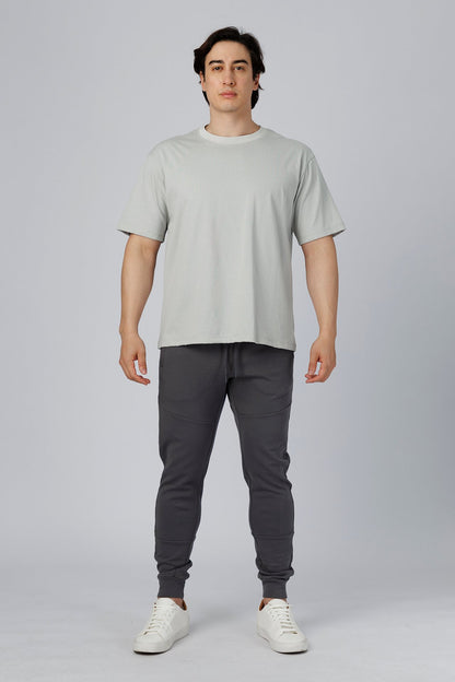 SPH0047 - Ultra Soft Cotton Blend Interlock Back Zip Pocket Joggers 29” - Mid Grey