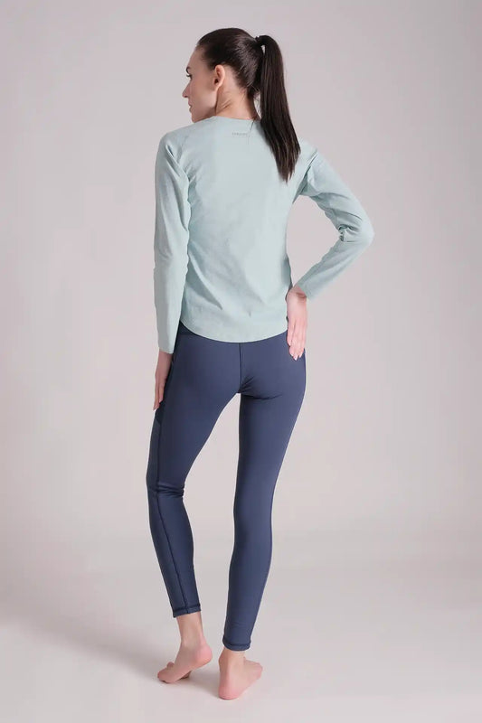SPWJ22020 - Women's Curve Seam Hiking Long Sleeve Tee - Green