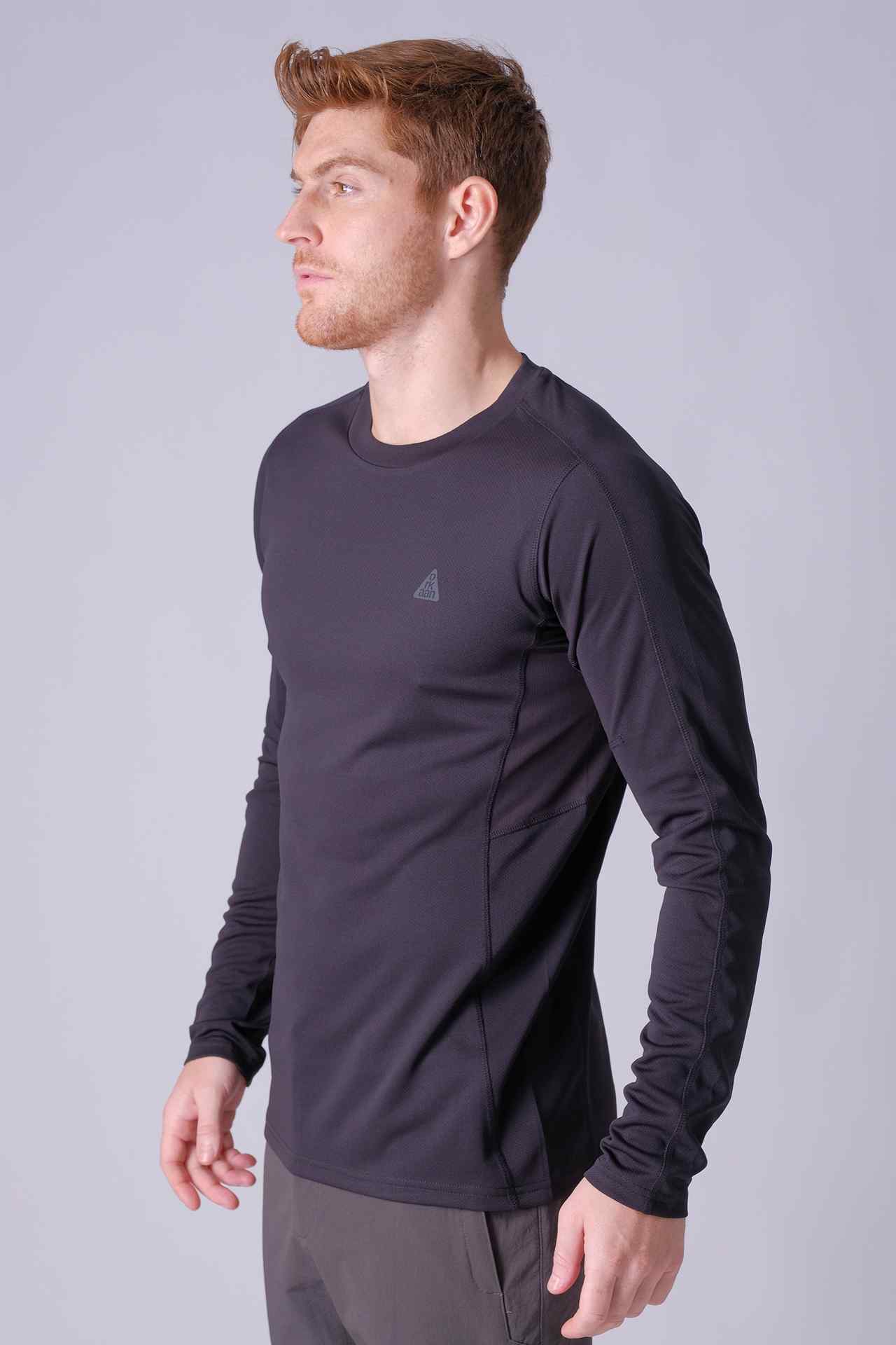 SPJ23009 - UPF 50+ Moisture Wicking Long Sleeve Hiking Tee - Black