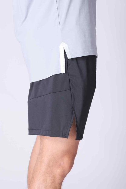 SPK0025 - Ultra Soft Stretch Cotton Gym Hooded Tank - Dusty Blue