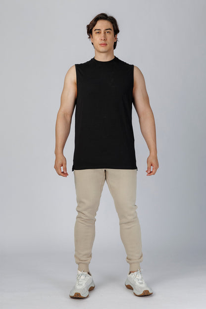 SPK0043 - Ultra Soft Stretch Cotton Training Tanktop - Black