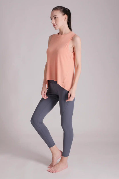 SPWK0118 - Women's Longline Soft Swingy Tank Top - Orange