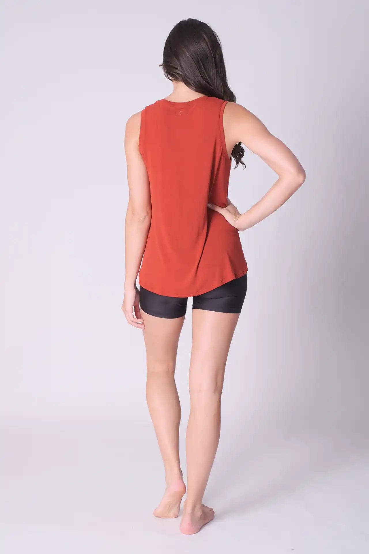 SPWK0118 - Women's Longline Soft Swingy Tank Top - Red