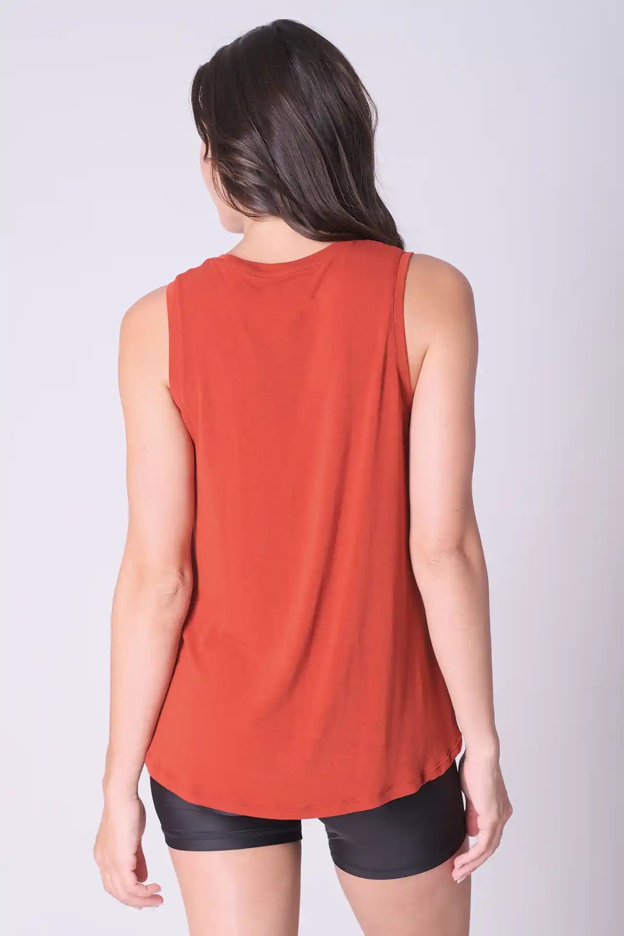 SPWK0118 - Women's Longline Soft Swingy Tank Top - Red