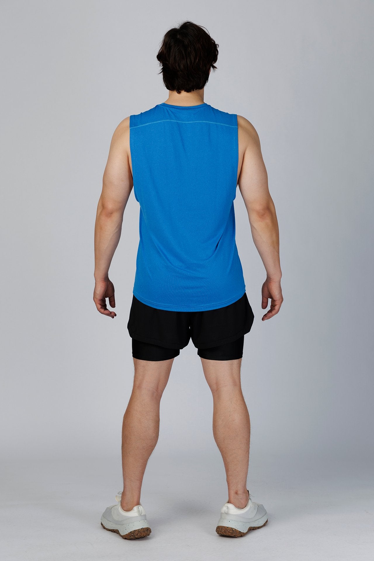 SPK0133 - Quick-Dry 4-Way Stretch Mesh Training Tank Top - Blue