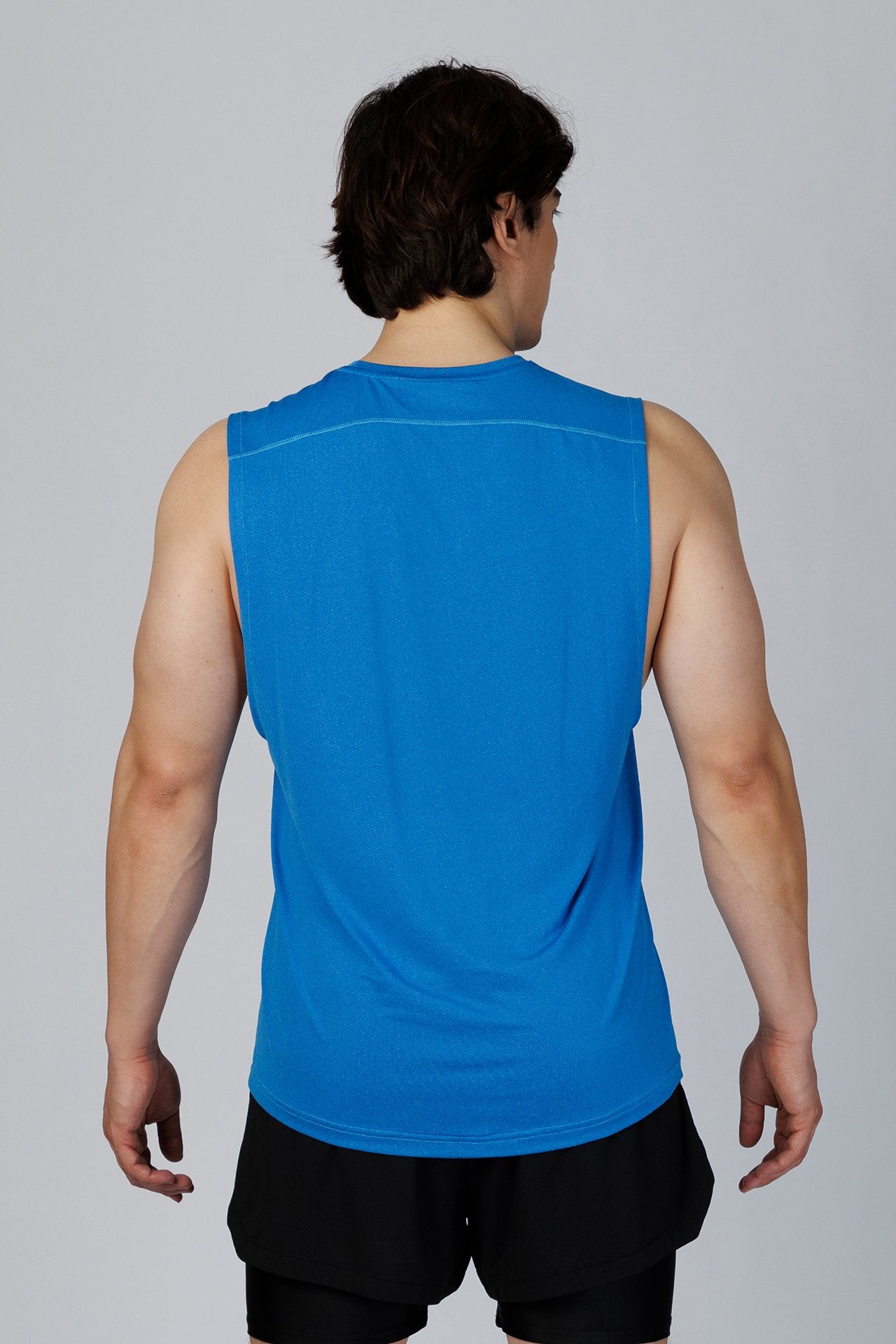 SPK0133 - Quick-Dry 4-Way Stretch Mesh Training Tank Top - Blue