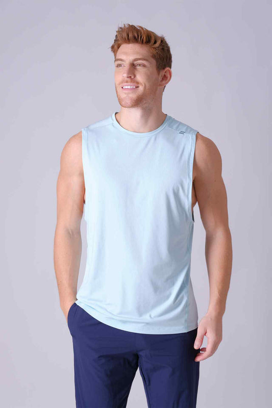 SPK0133 - Quick-Dry 4-Way Stretch Mesh Training Tank Top - Mint