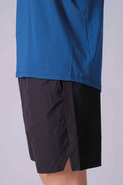 SPK0134 - Breathable Mesh Workout Sleeveless Hoodie - Navy