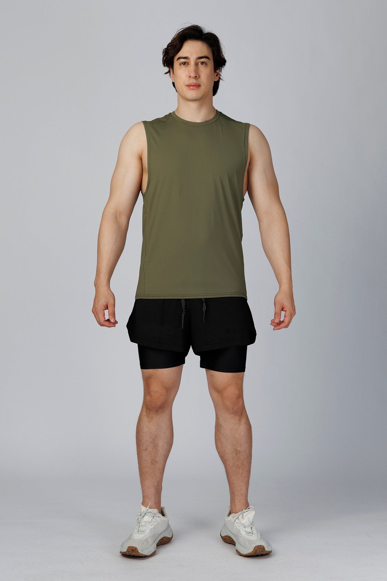 SPK0160 - Ultra 4-Way Stretch Nylon Training Muscle Tee - Army